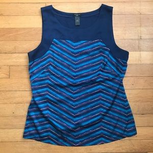 Ann Taylor chevron striped top
